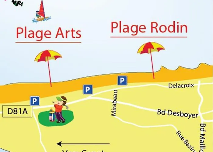 A Pied Pour Cet Climatise - 4 Couchages -4plage9 * سان سيبريان